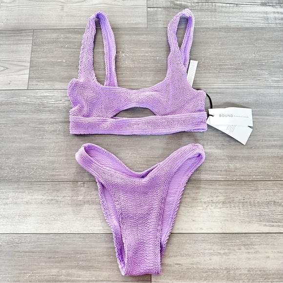 bond-eye Other - Bond Eye Sasha Crop Crinkle Lilac Bikini